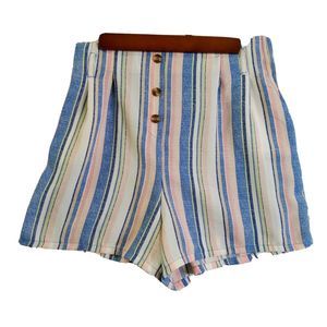 Beautees‎ Shorts Girls XL Extra Large Lined Blue Pink White Lightweight